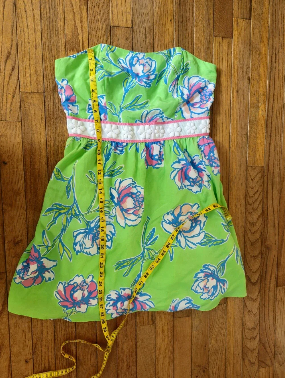 Lilly Pulitzer Silk Blend Corset Strapless Party Dress Women Size 10  SZ MED - Picture 4 of 8